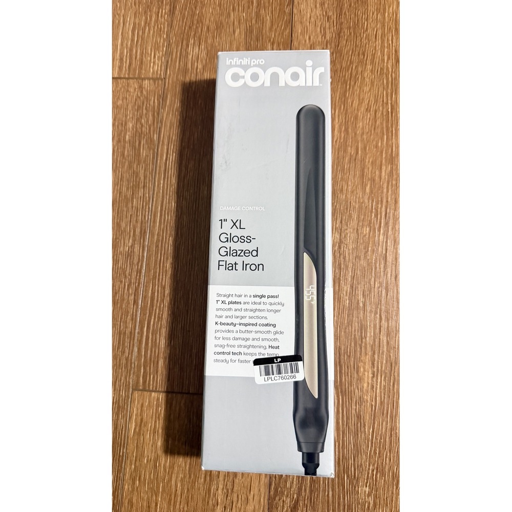 Conair InfinitiPRO 1" XL Gloss-Glazed Flat Iron Tourmaline Ceramic CS947N